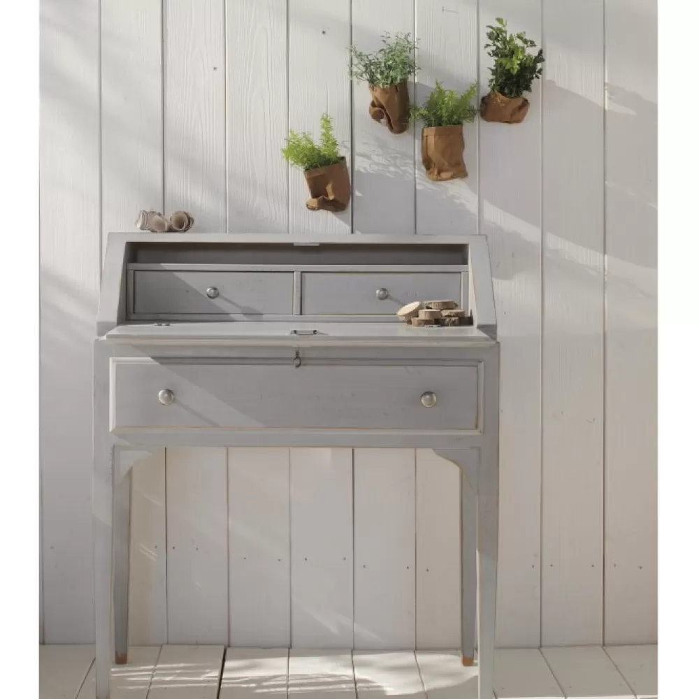 Scrittoi E Porta Pc^F.lli MIRANDOLA Bureau Con Ribalta 1 Cassetto 434 Shabby Chic