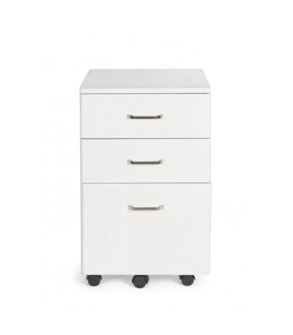 Mobili^CONTEMPORARY STYLE Cassettiera Nadir 3C Frassino Bianco