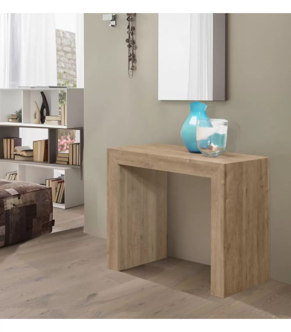 Consolle | * Consolle Allungabile Party Rovere Naturale, Diventa Un Comodo Tavolo