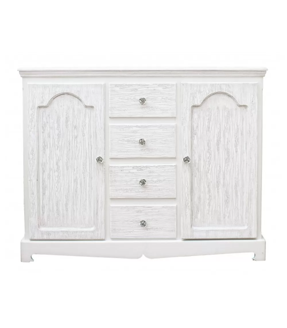 Credenze E Madie^CONTEMPORARY STYLE Credenza Blanc 2 Ante-4 Cassetti