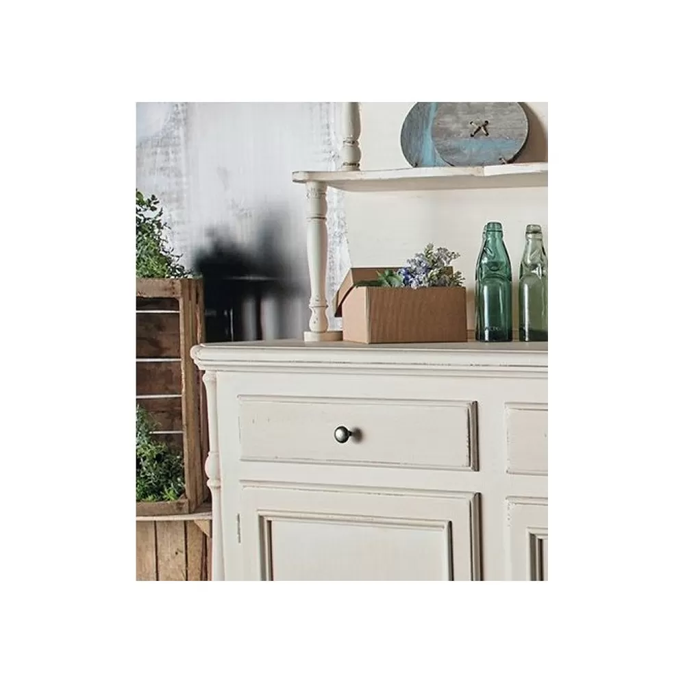 Credenze E Madie | F.lli MIRANDOLA Credenza Con Piattaia Sagomata 306 In Finitura Shabby Chic