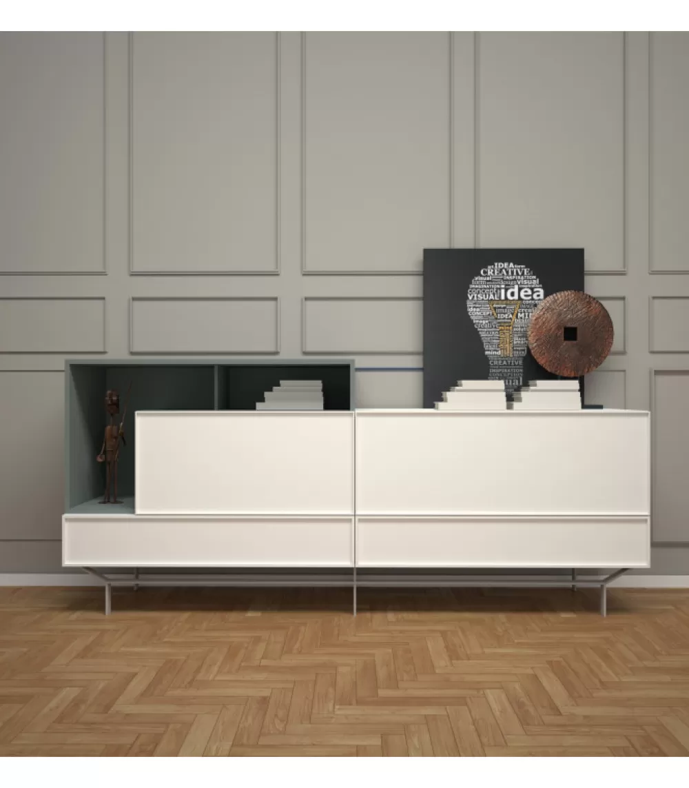 Credenze E Madie | SANTA LUCIA Credenza Md22A Con Cassetti E Libreria