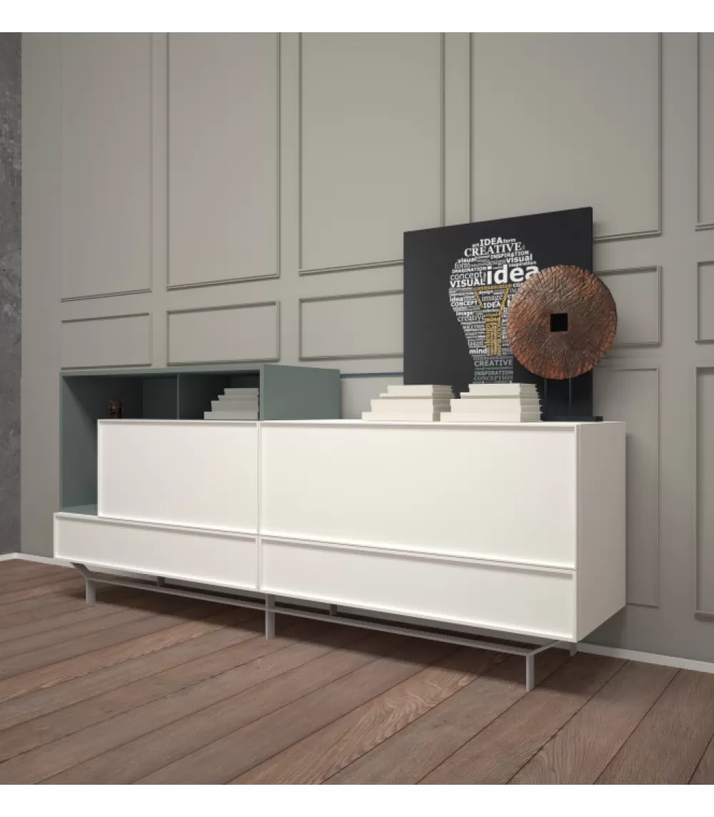 Credenze E Madie | SANTA LUCIA Credenza Md22A Con Cassetti E Libreria