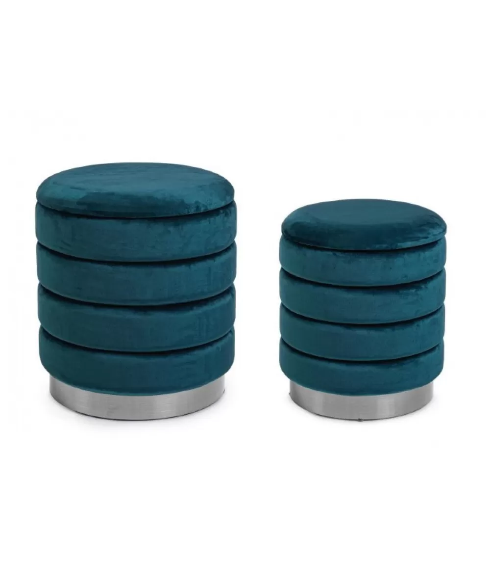 Pouf / Cuscini Arredo^CONTEMPORARY STYLE Darina Set 2 Pouf Con Contenitore