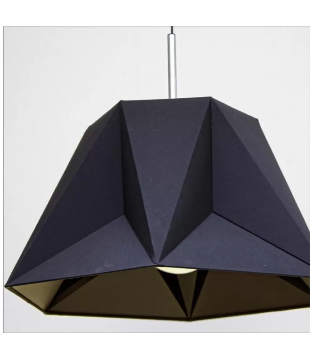 Lampade A Soffitto^CONTEMPORARY STYLE Lampadario Esagono Nero L