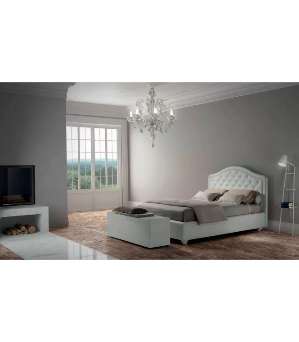 Letti^SAMOA LETTI Letto Infinity Con Contenitore Con Struttura Completamente Imbottita