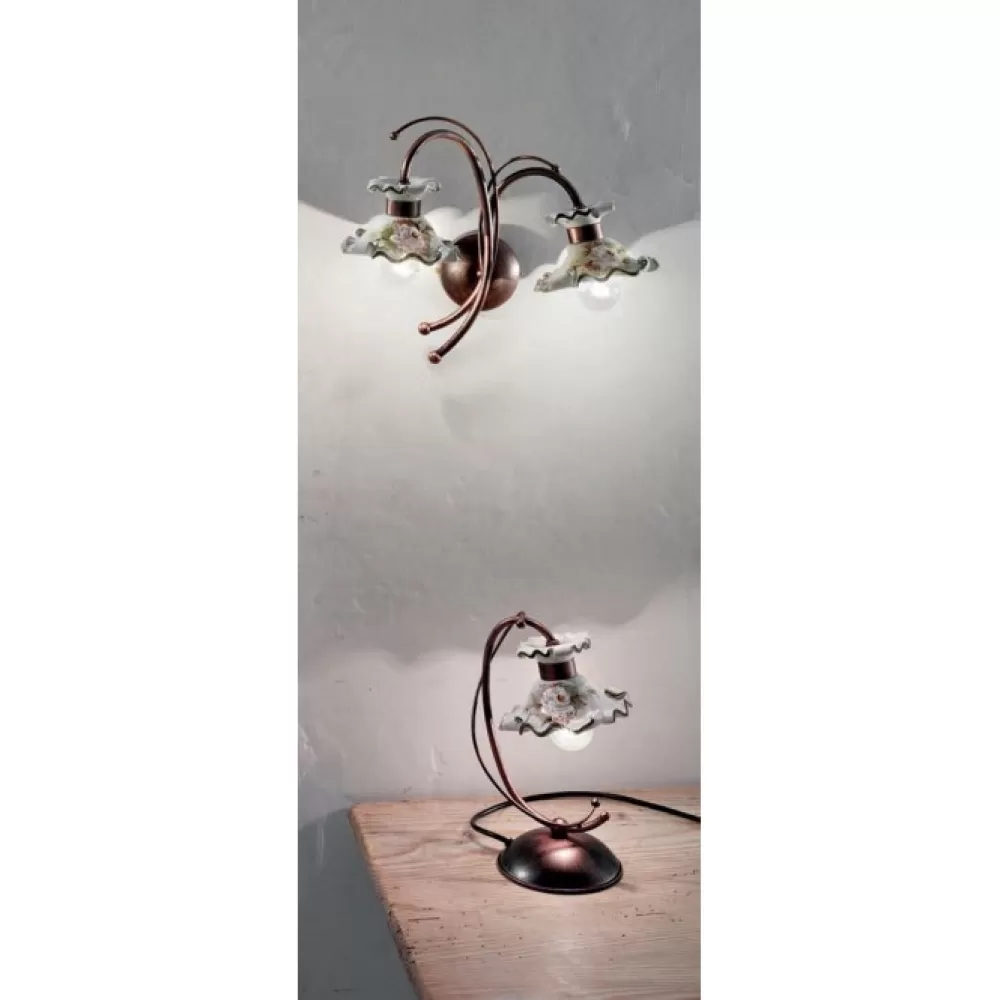 Lampade A Parete^FERROLUCE Milano Applique Due Luci, Stile Classico