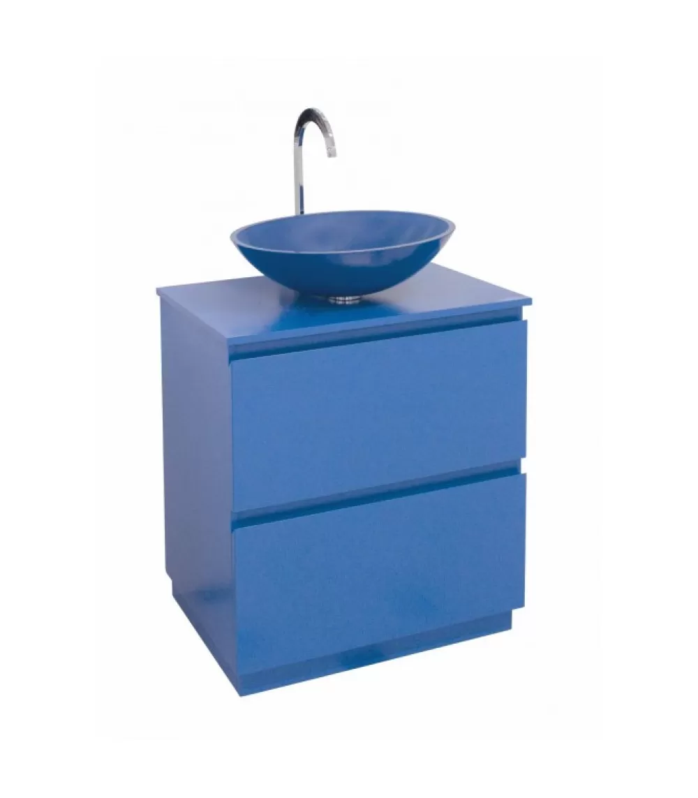 Mobili Bagno^CONTEMPORARY STYLE Mobile Bagno Margherita Blu 70X47X90H