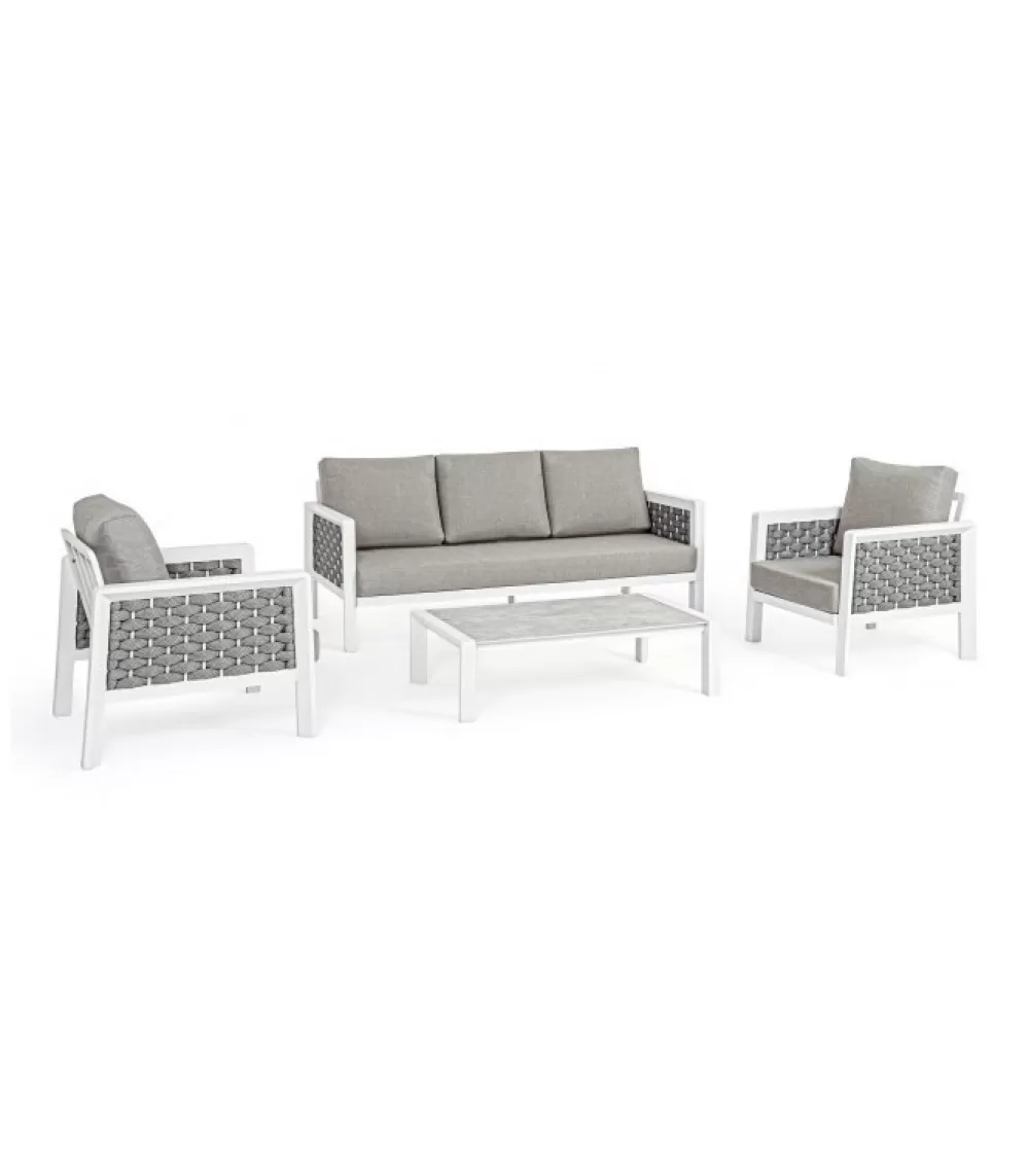 Seta Da Giardino^CONTEMPORARY STYLE Otavio Set 4 Pezzi Salotto