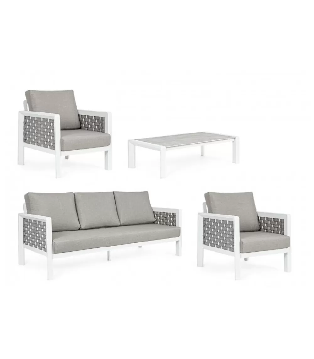 Seta Da Giardino^CONTEMPORARY STYLE Otavio Set 4 Pezzi Salotto