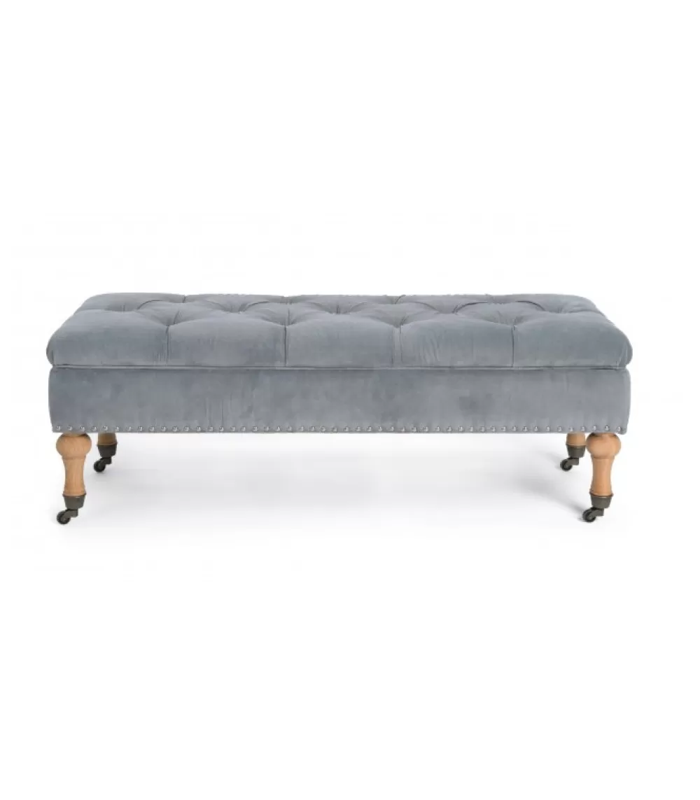 Pouf / Cuscini Arredo^CONTEMPORARY STYLE Panca Contenitore Arlette 3629-2 Grigio