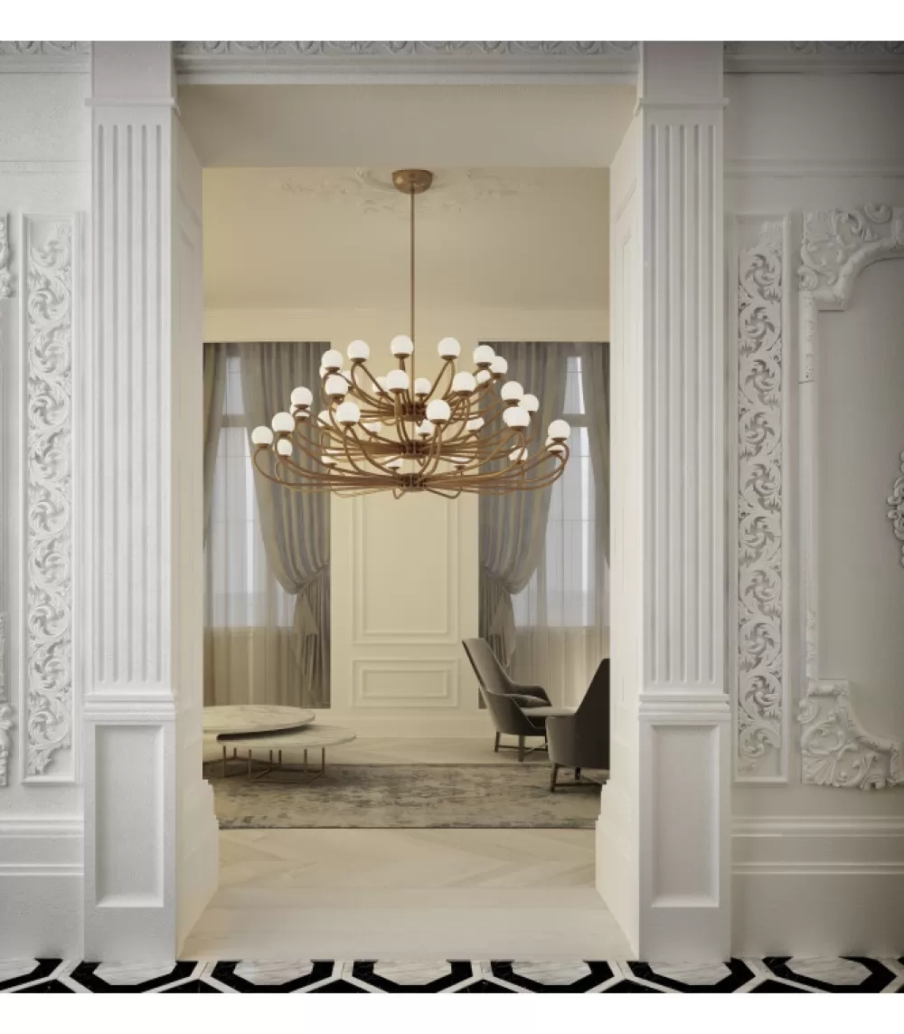 Lampade A Soffitto | mm lampadari Papillon, Lampadario A 36 Luci