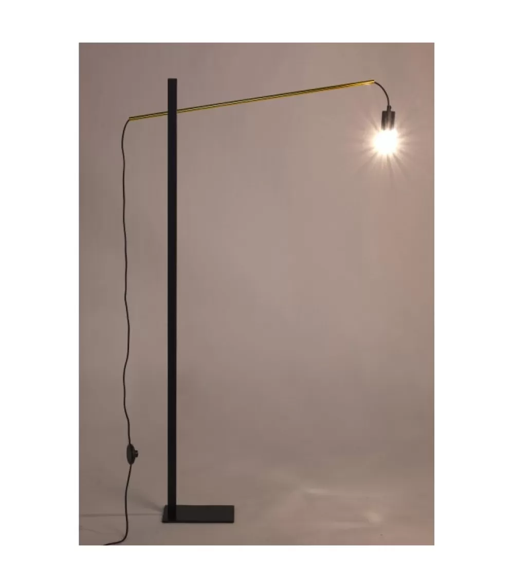 Lampade A Terra^CONTEMPORARY STYLE Piantana Carter Nero H150