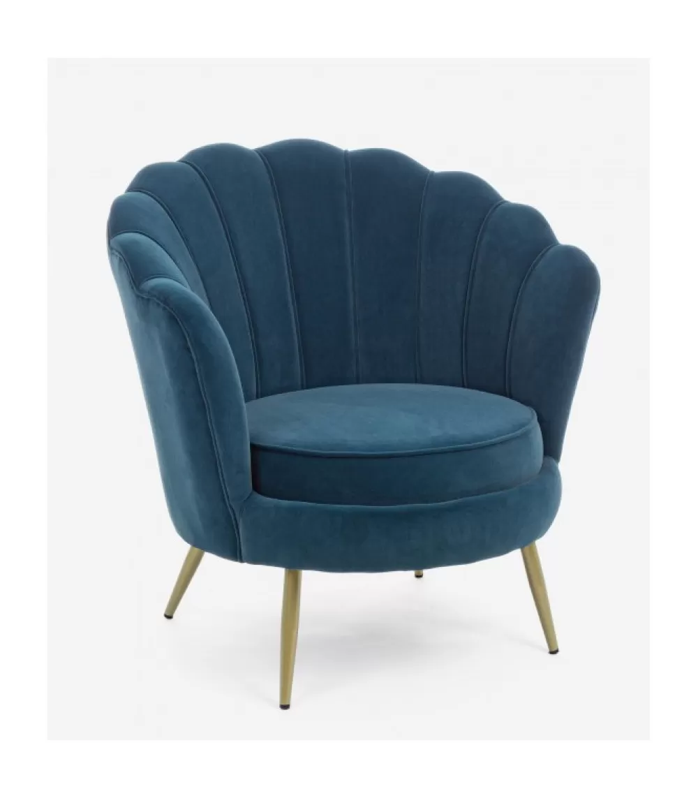 Poltroncine | CONTEMPORARY STYLE Poltrona Giliola Blu Pavone