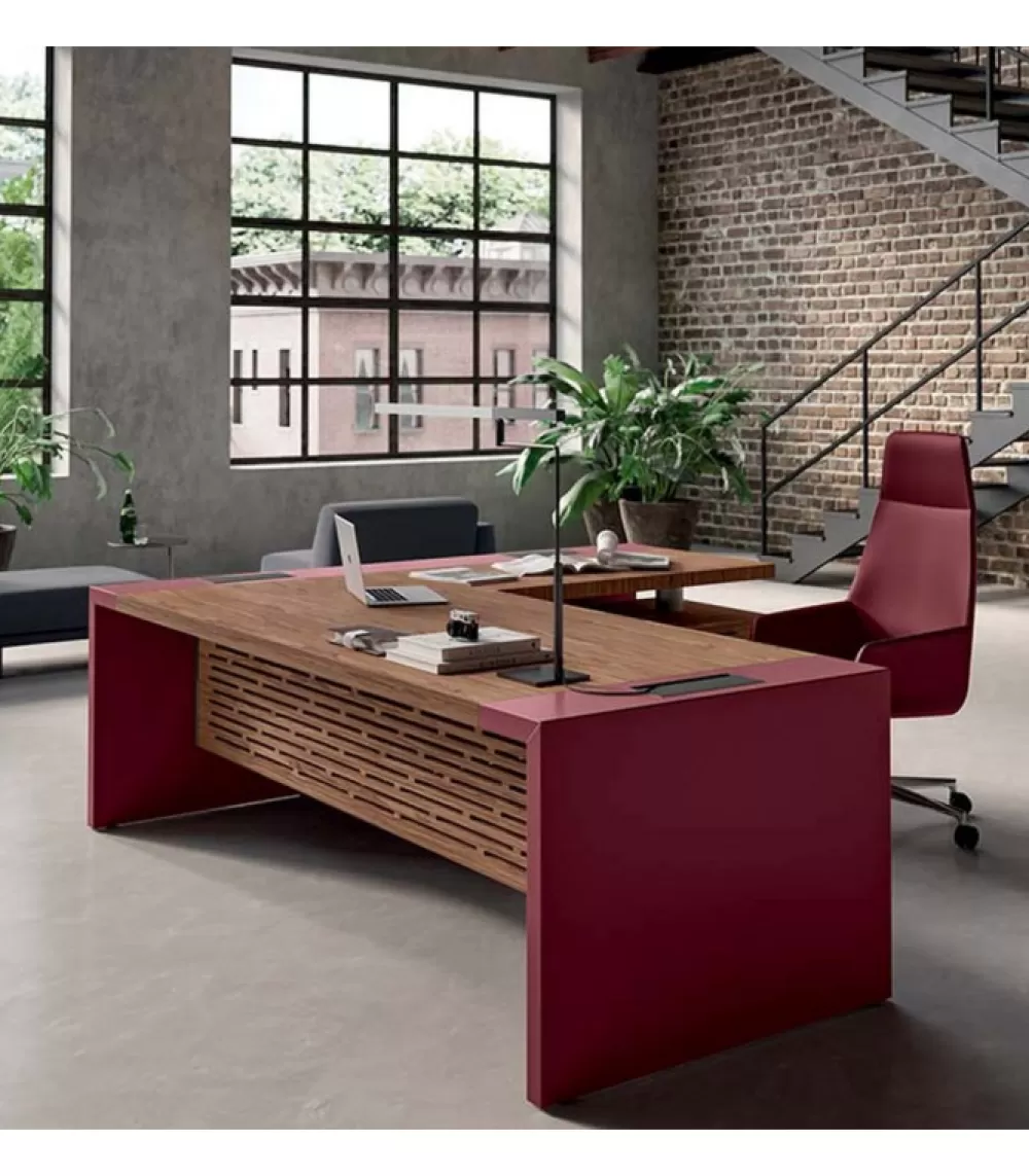 Scrivanie^QUADRIFOGLIO OFFICE Scrivania Angolare E10, 100% Made In Italy.