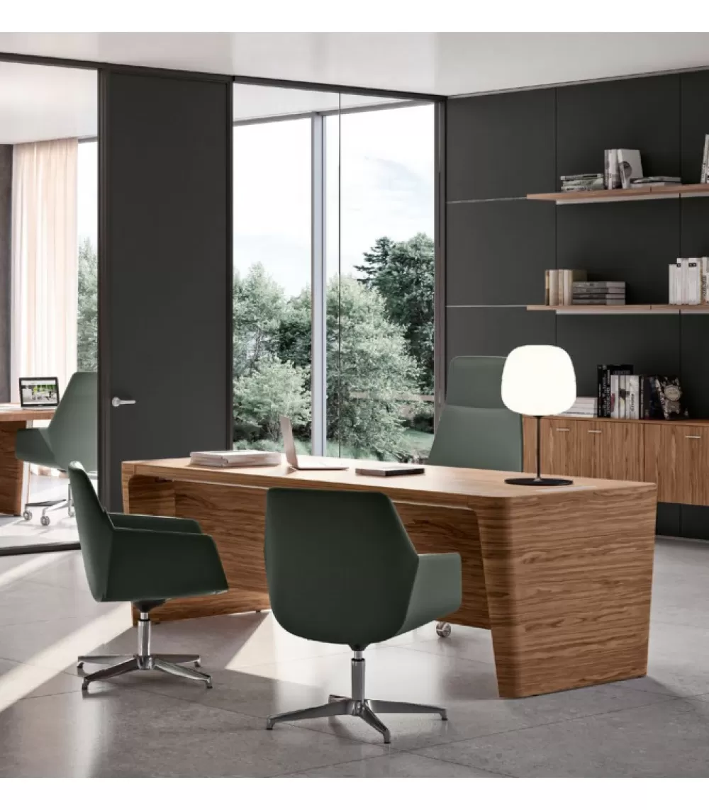 Scrivanie | QUADRIFOGLIO OFFICE Scrivania Direzionale X10, 100% Made In Italy.