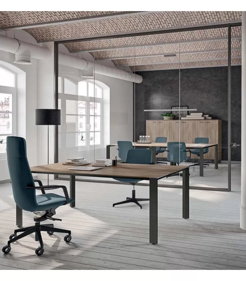 Scrivanie | QUADRIFOGLIO OFFICE Scrivania X7, 100% Made In Italy.