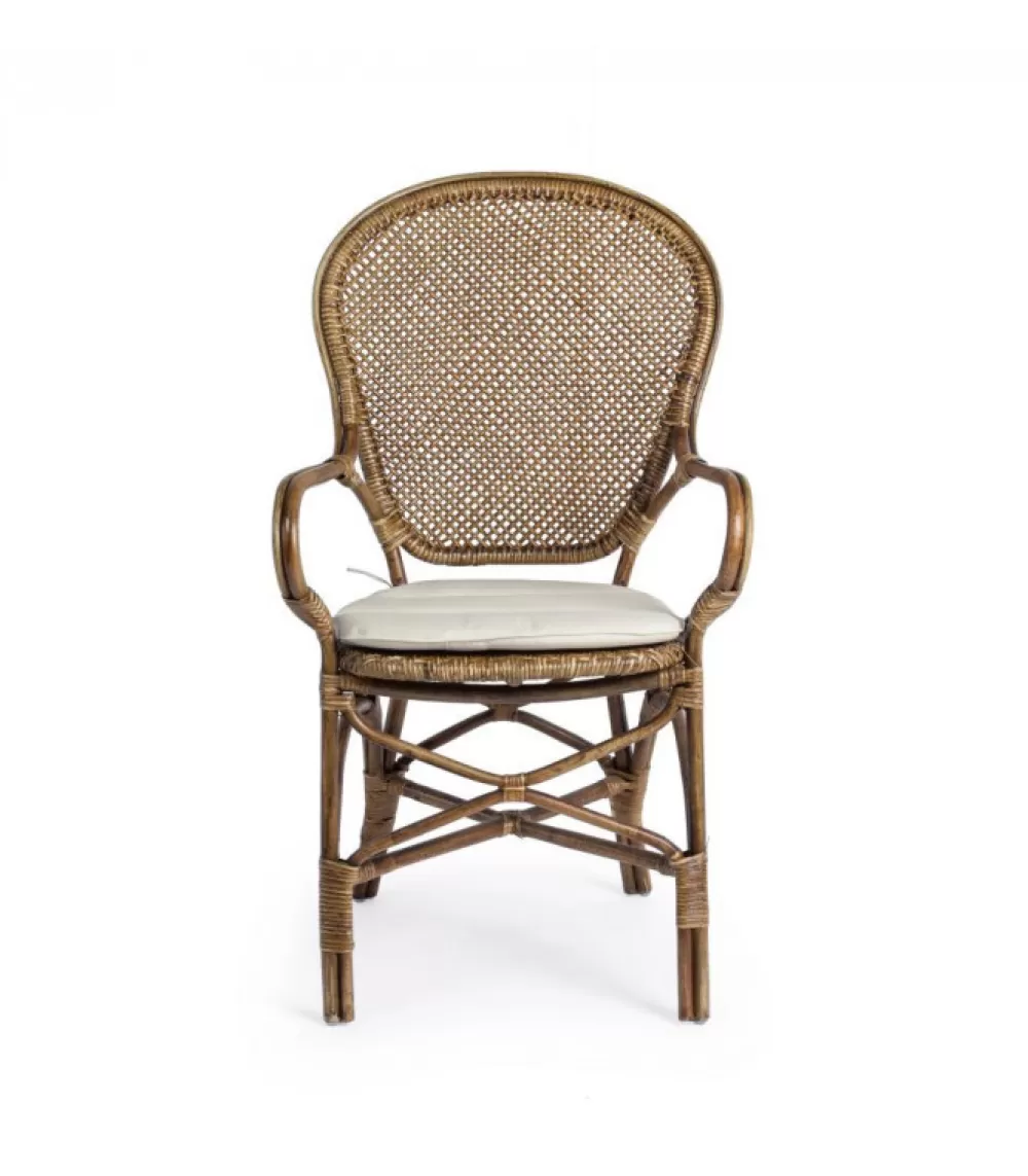 Sedute E Lettini^CONTEMPORARY STYLE Sedia Edelina Miele Struttura Rattan