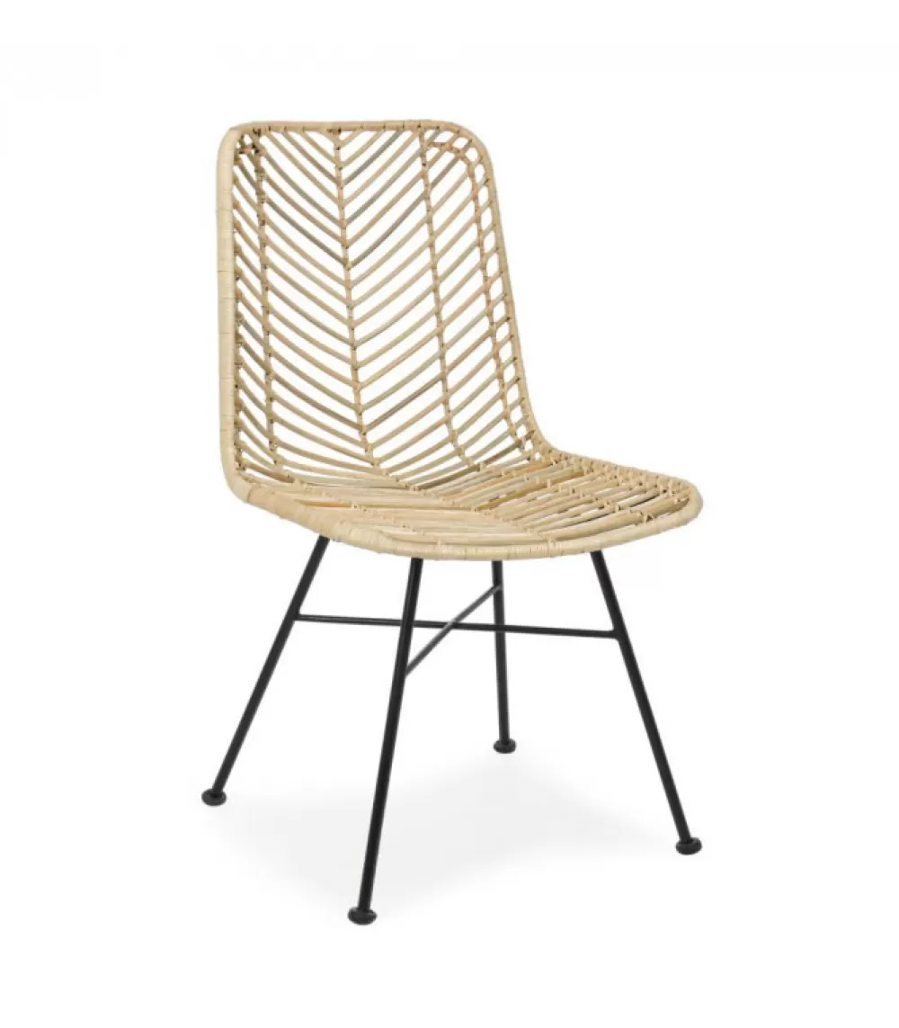 Sedute E Lettini | CONTEMPORARY STYLE Sedia Lorena Struttura In Rattan