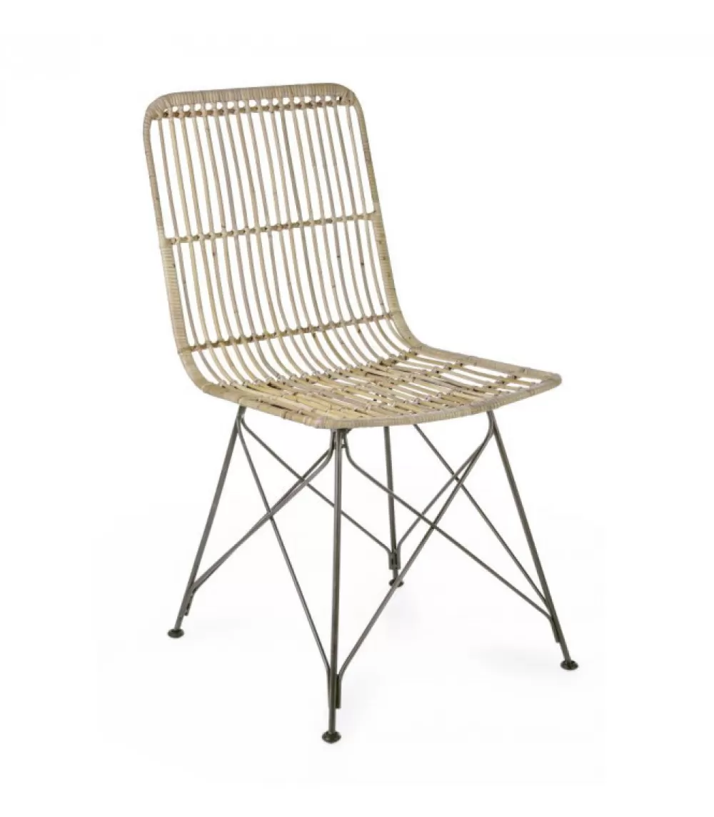 Sedute E Lettini | CONTEMPORARY STYLE Sedia Lucilla Kibu Nat Struttura In Rattan