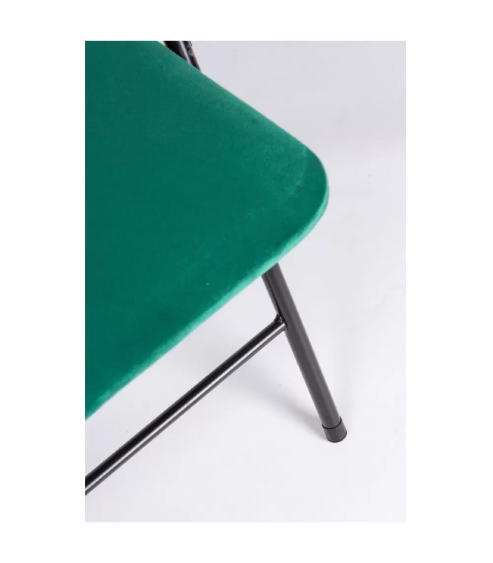 Sedie | CONTEMPORARY STYLE Sedia Piegh. Amal Velluto Verde Bosco