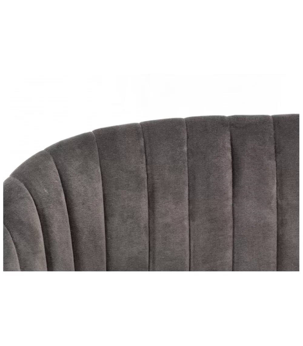 Poltroncine^CONTEMPORARY STYLE Sedia Queen Velvet Grigio Cadetto