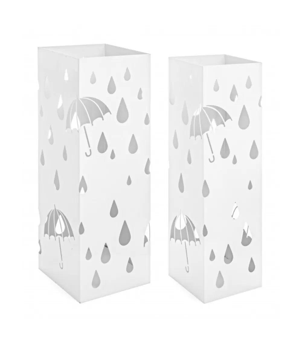 Appendiabiti E Porta Ombrelli^CONTEMPORARY STYLE Set2 P.Ombrello Drizzle Bianco Z02