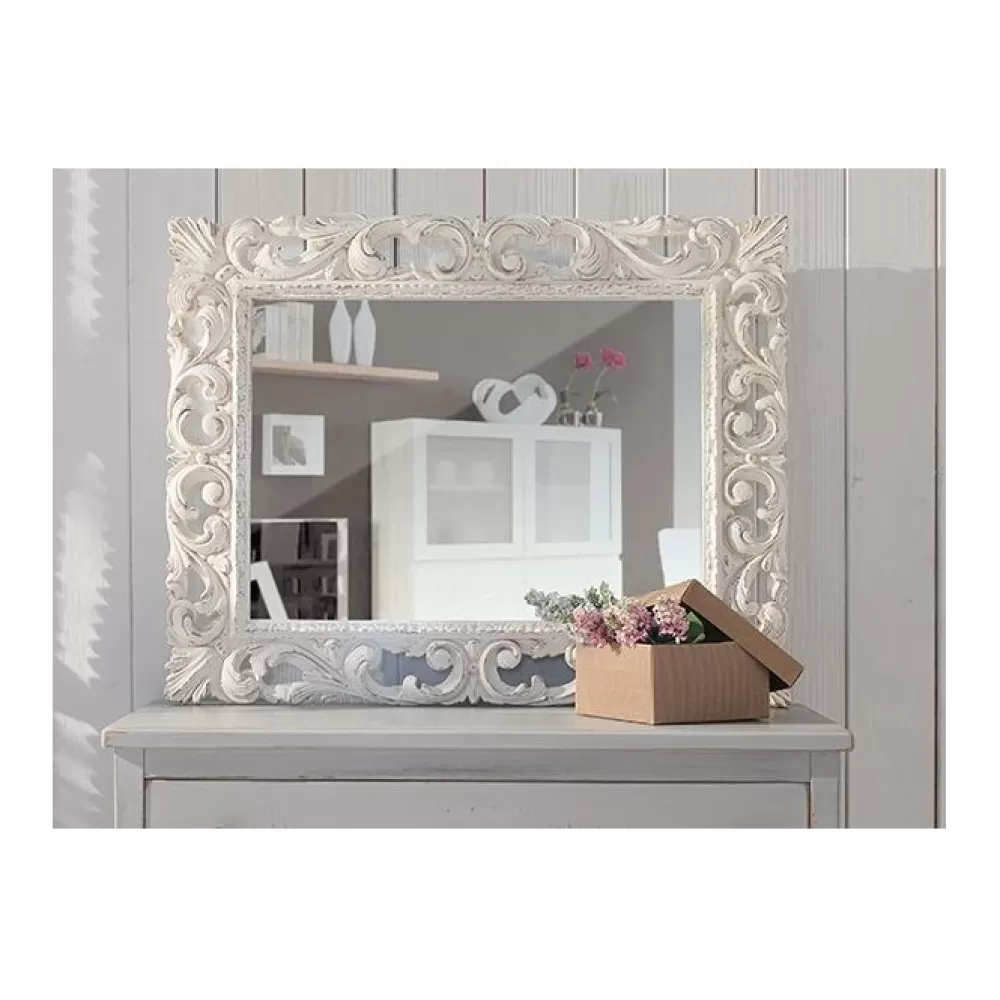 Specchiere-Quadri-Orologi | F.lli MIRANDOLA Specchiera Barocca 2691 Finitura Shabby Chic