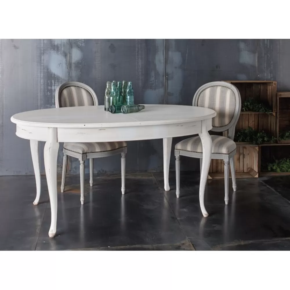 Tavoli | F.lli MIRANDOLA Tavolo Ovale Allungabile 604 In Finitura Shabby Chic